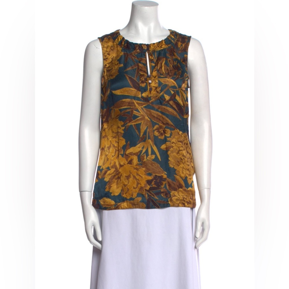 Tory Burch Floral Print Blouse 2 Lightweight Feminine Top